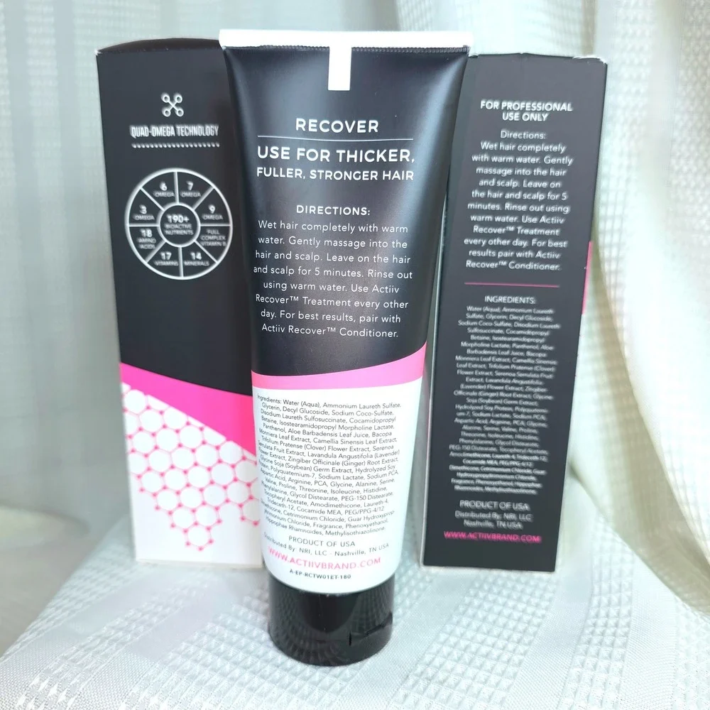 Actiiv Recover Thickening Cleansing Treatment for Women 6oz Hair Science New Box